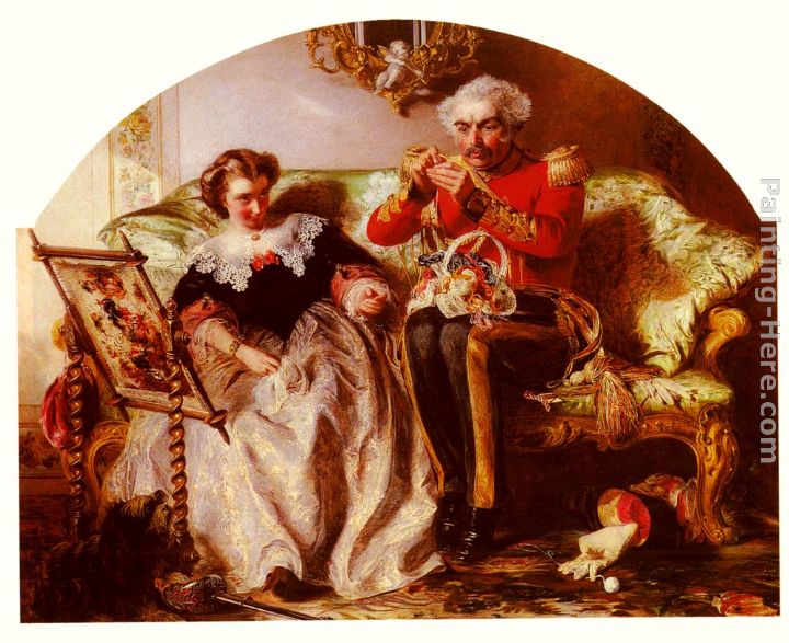The Lion In Love painting - Abraham Solomon The Lion In Love art painting